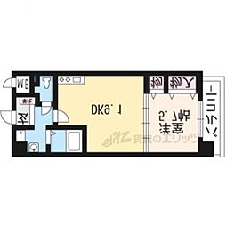 アテナリー右京 1LDKの間取図画像