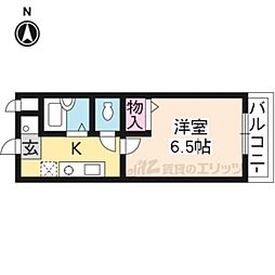 パラシオグランデ 1Kの間取図画像