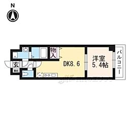 エスペランス中井2 1DKの間取図画像