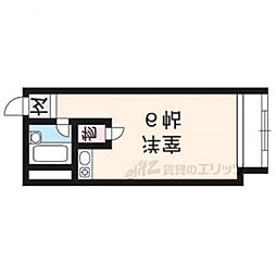アミティエ太秦 ワンルームの間取図画像
