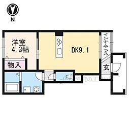 ベル・グラース 1LDKの間取図画像