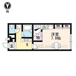 レオパレス塚修 1Kの間取図画像