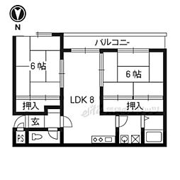 セトラサード 2DKの間取図画像