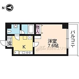 ノースサイド1東館 1Kの間取図画像
