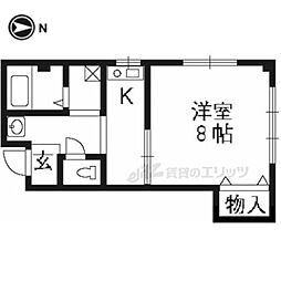 ハイツイソガワ 1Kの間取図画像