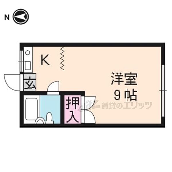 ドールハウス 302｜京都府京都市左京区下鴨北園町(賃貸マンション1R・3階・17.82㎡)の写真 その2