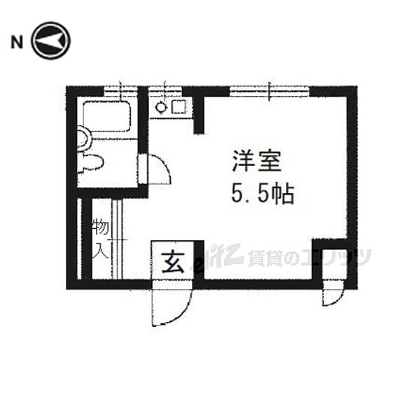 京都府京都市左京区吉田下大路町(賃貸マンション1K・2階・18.98㎡)の写真 その2