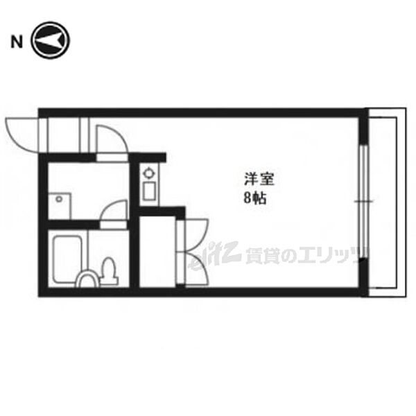 京都府京都市左京区下鴨西本町(賃貸マンション1R・4階・17.00㎡)の写真 その2