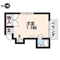 タウンハイツ白川 203 ｜ 京都府京都市左京区北白川東久保田町（賃貸マンション1K・2階・16.40㎡） その2