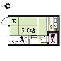 好川荘 108 ｜ 京都府京都市左京区吉田神楽岡町（賃貸アパート1K・1階・14.00㎡） その2