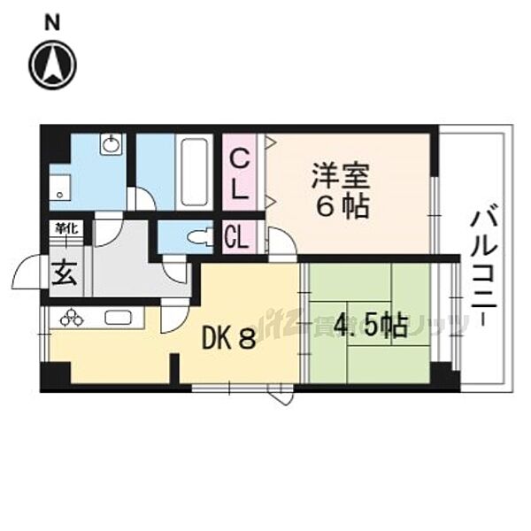 フォルム二条城東 ｜京都府京都市中京区油小路通御池上る押油小路町(賃貸マンション2DK・3階・45.00㎡)の写真 その2