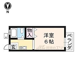 叡山電鉄叡山本線 出町柳駅 バス11分 錦林車庫前下車 徒歩6分の賃貸アパート 1階1Kの間取り