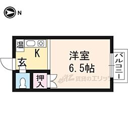 ヴィラ佐藤 1Kの間取図画像