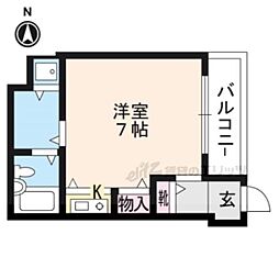 ジョイフル御池 ワンルームの間取図画像