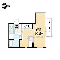 二葉荘東館舎 ワンルームの間取図画像