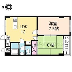 ベラヴィスタ岩倉 2LDKの間取図画像