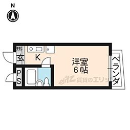 ハイツ翔雲 1Kの間取図画像