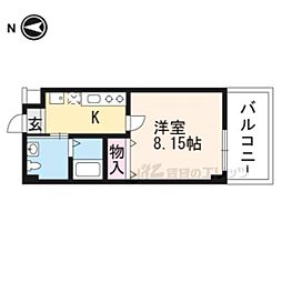 V-style西院 1Kの間取図画像