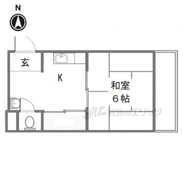 高瀬川マンション 2-5｜京都府京都市下京区梅湊町(賃貸マンション1DK・2階・20.00㎡)の写真 その2