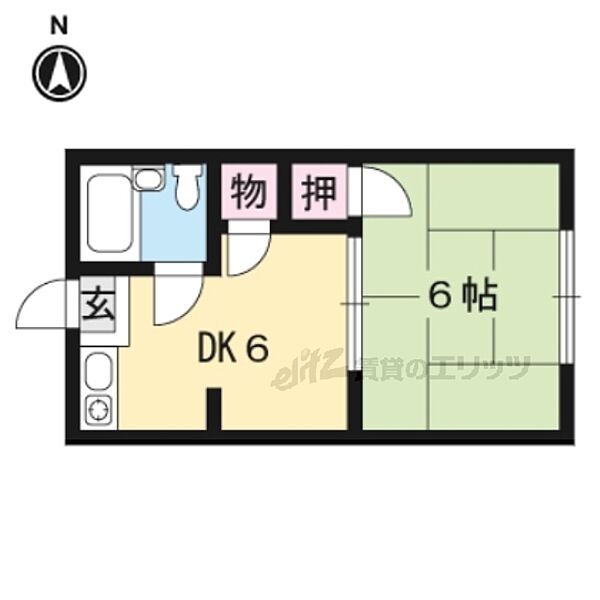 音羽グリーンハイツ 06｜京都府京都市山科区音羽沢町(賃貸アパート1DK・2階・20.00㎡)の写真 その2