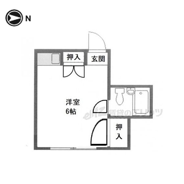 ハウスジョイ 204｜京都府京都市左京区北白川東瀬ノ内町(賃貸マンション1R・2階・16.00㎡)の写真 その2