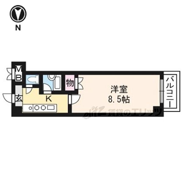 アートプラザ野路 4016｜滋賀県草津市野路東４丁目(賃貸マンション1K・3階・26.12㎡)の写真 その2