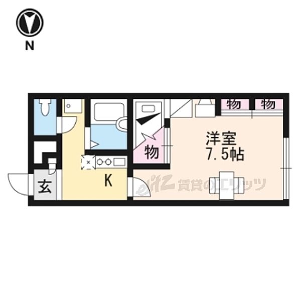 レオパレスフォーティウィンクス 119｜京都府京都市山科区厨子奥若林町(賃貸アパート1K・1階・23.18㎡)の写真 その2