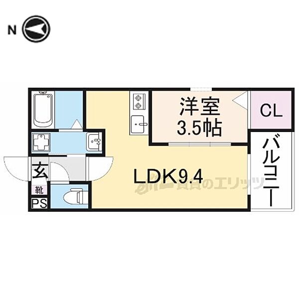 仮称）ジーメゾン山科エミール 103｜京都府京都市山科区大塚元屋敷町(賃貸アパート1LDK・1階・30.86㎡)の写真 その2