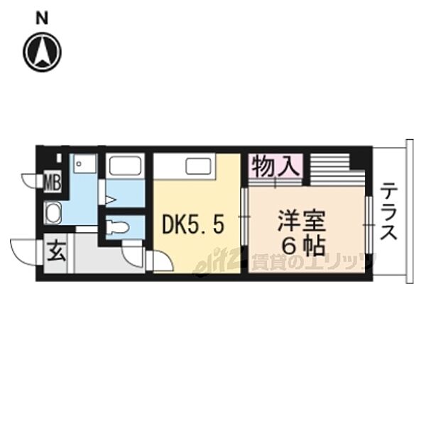 CREST音羽 307｜京都府京都市山科区音羽乙出町(賃貸マンション1DK・3階・38.64㎡)の写真 その2