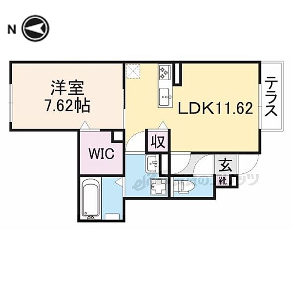 滋賀県大津市大萱５丁目(賃貸アパート1LDK・1階・46.82㎡)の写真 その2