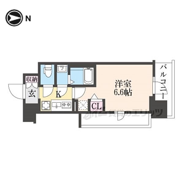 京都府京都市南区東九条西岩本町(賃貸マンション1K・3階・21.74㎡)の写真 その2