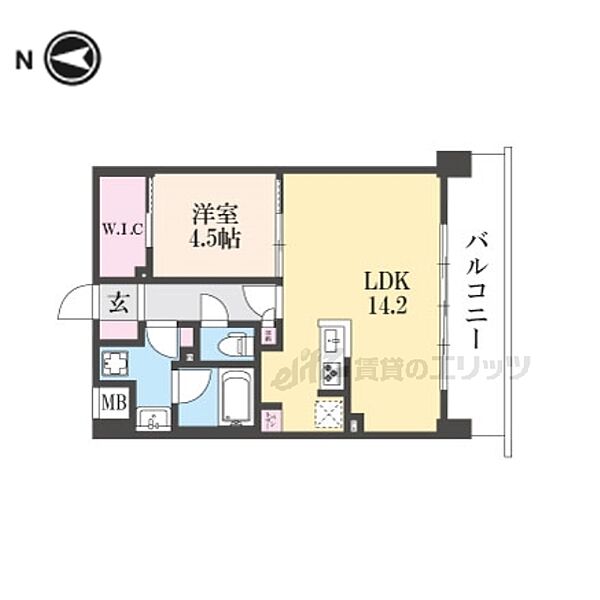 ブランシエスタ山科大塚 404｜京都府京都市山科区大塚中溝(賃貸マンション1LDK・4階・45.84㎡)の写真 その2