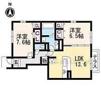 滋賀県大津市見世１丁目（賃貸アパート2LDK・1階・66.12㎡） その2