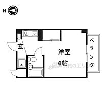 第6長栄サンシャインみささぎ 403 ｜ 京都府京都市山科区御陵進藤町（賃貸マンション1K・4階・20.08㎡） その2