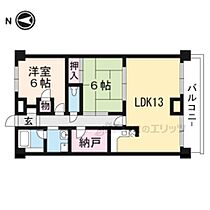 滋賀県大津市錦織２丁目（賃貸マンション2LDK・2階・58.60㎡） その1