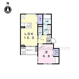 プレミール京都 1LDKの間取図画像