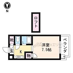 ビューラー山口 1Kの間取図画像