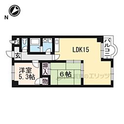 ガーデンスクエア瀬田 2LDKの間取図画像