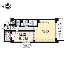 ラフィール 1LDKの間取図画像