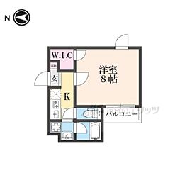 仮)西野岸ノ下町マンション 1Kの間取図画像