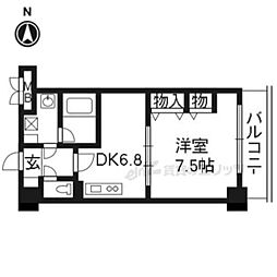 プラネシア星の子京都駅前西 1DKの間取図画像
