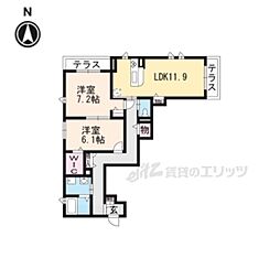 シャーメゾン大樹 2LDKの間取図画像