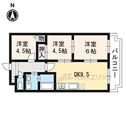 小西マンション 3LDKの間取図画像