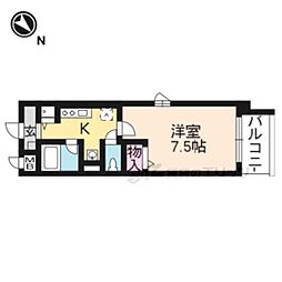 ヴィレイア101 1Kの間取図画像