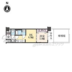 プレサンス十条凛華 1DKの間取図画像