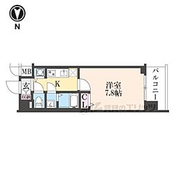 ファステート京都洛南エリーゼ 1Kの間取図画像