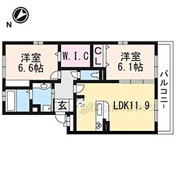レークシティ 2LDKの間取図画像