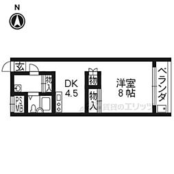 メゾンスマイル 1DKの間取図画像