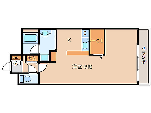 フェニックス明日香 ｜奈良県奈良市西大寺国見町1丁目(賃貸マンション1K・4階・42.84㎡)の写真 その2