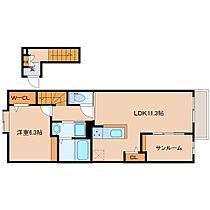 万葉まほら荘  ｜ 奈良県奈良市南京終町4丁目（賃貸アパート1LDK・2階・50.74㎡） その2